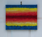 abstract acrylic bright rainbow colors original specialty  piece with secret imspirational message