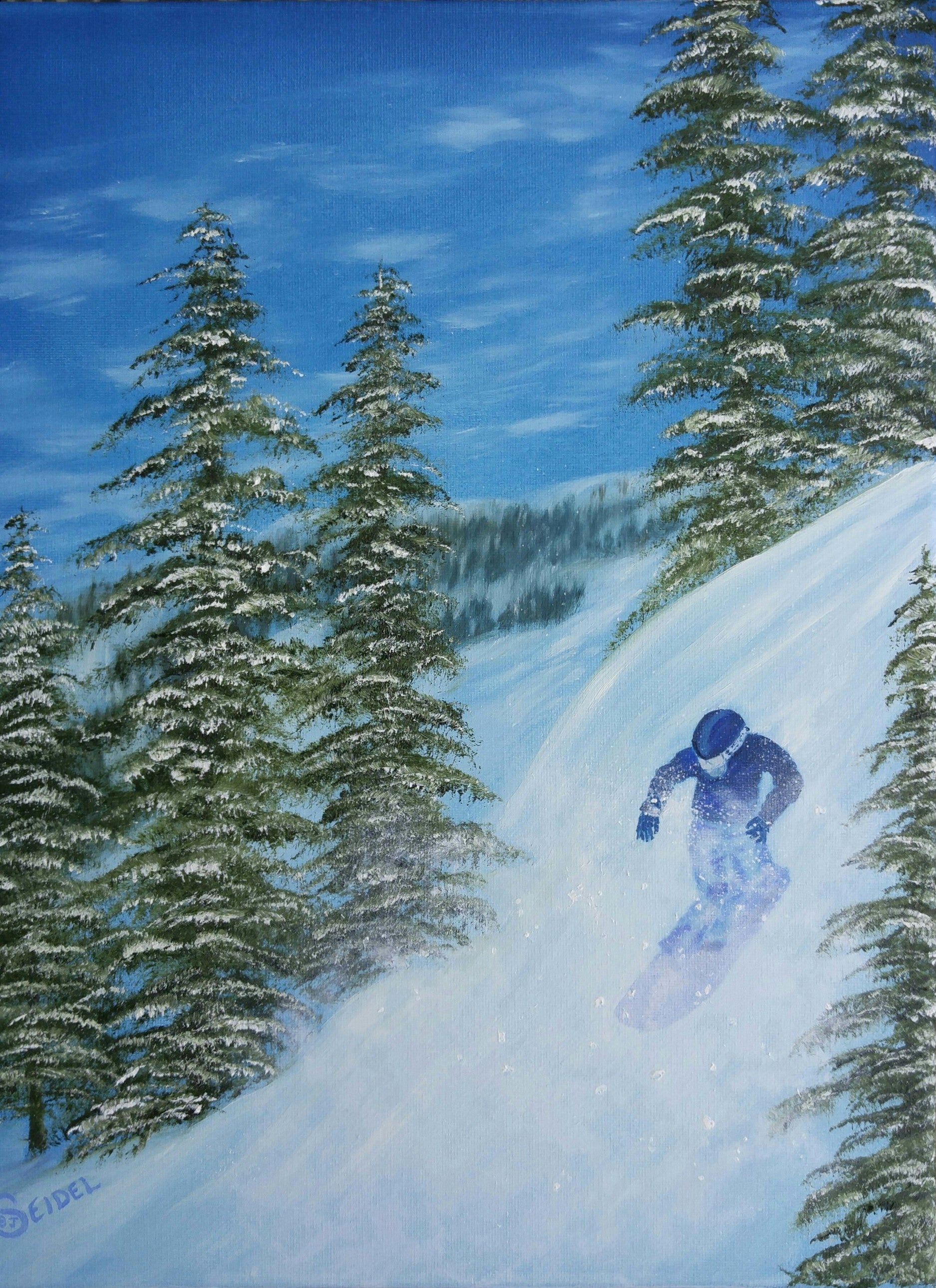 Snowboarder – Firefly Art