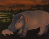Momma Hippo and Calf