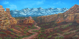 Charyn Canyon Unframed Oil Painting, mountains, impasto style
