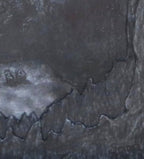 Original graphite drawing of cave diver in cenote, intricately cut matts, handmade wood frame, close-up of cut matt