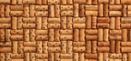 17x21" original wood framed corkboard, handmade with real wine corks, many from local Missouri wines. Blond wood, with a solid wood backboard. Sells with ideally sized pushpins. close-up