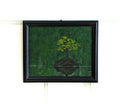 8x10" original acrylic painting, bonsai tree, on a tiny island, in the middle of a river, framed