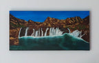 10x20" original oil painting, waterfalls, fairy pools, mountains, unframed