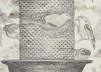 9x12 original graphite and charcoal drawing, black mat and frame, showing close-up of finches