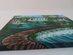 Bottom view of Rushing River showing the bridge continuing over water