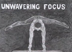 9x12" original graphite drawing of gymnast on pommel horse, showing a close-up