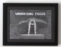 9x12" original graphite drawing of gymnast on pommel horse, framed in black