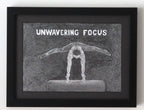 9x12" original graphite drawing of gymnast on pommel horse, framed in black