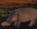 Momma Hippo and Calf
