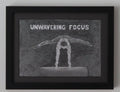 original graphite drawing of gymnast on pommel horse, framed