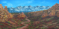 Charyn Canyon Unframed Oil Painting, mountains, impasto style