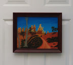 11x14" original oil painting, hiking trail in  Bryce Canyon national park, framed