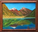Lake Almaty Framed Oil Painting