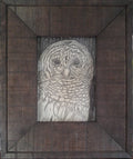 Original graphite drawing, Owl Italian wood frame
